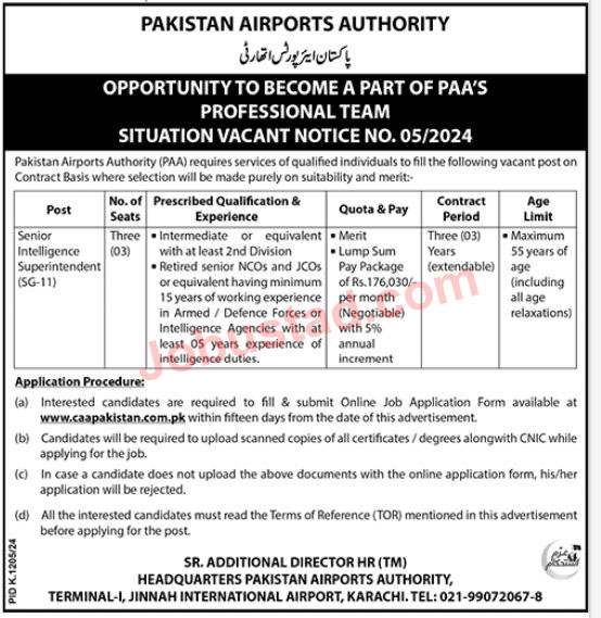 New Pakistan Airports Authority Jobs in Karachi October 2024